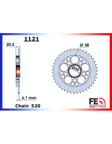 950.HYPERMOTARD SP '19/20 15X43 RK520FEX µ 950.HYPERMOTARD SP '19/20 15X43 RK520FEX µ