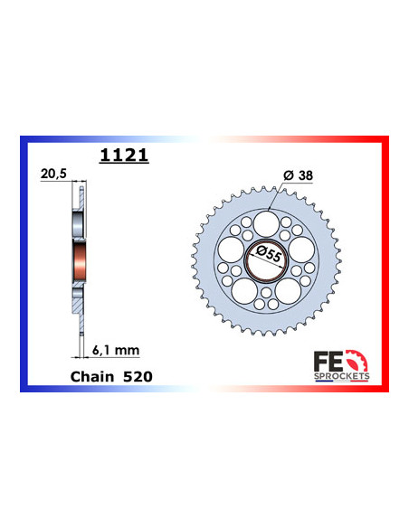 950.HYPERMOTARD SP '19/20 15X43 RK520FEX µ 950.HYPERMOTARD SP '19/20 15X43 RK520FEX µ