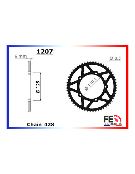 50.SHERCO ENDURO (E5) '21 11X56 428H * (Roues Bâtons)
