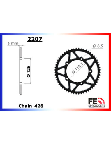 50.SHERCO SM (E5) '21 11X60 428H * (Roues Bâtons)