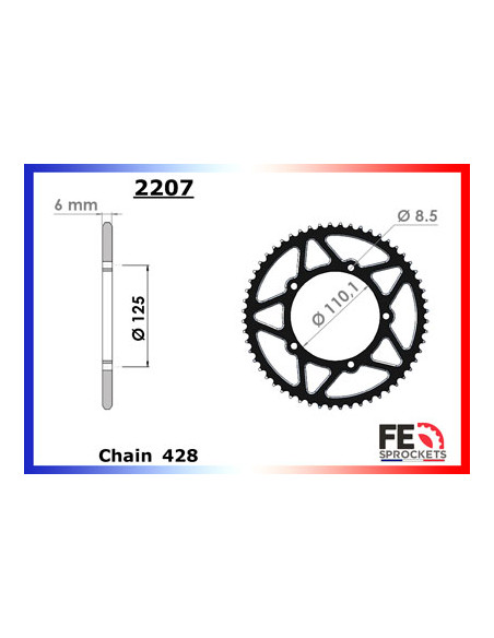 50.SHERCO SM (E5) '21 11X60 428H * (Roues Bâtons)