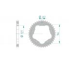 Kit chaine DID  ALU DUCATI 848   525  / evo for PCD2 2008 à 2013