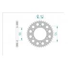 Kit chaine DID  ALU DUCATI 888 STRADA 1992 à 1994