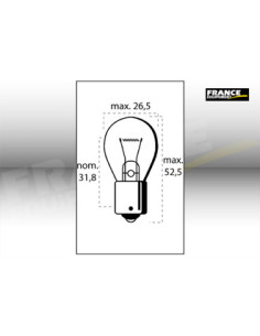 AMPOULE STOP ET CLIGNOTANT BA15S 6V21W