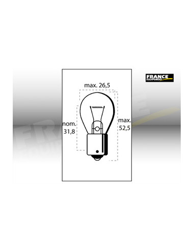 AMPOULE STOP ET CLIGNOTANT BA15S 6V21W