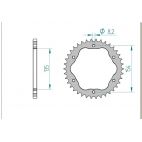 Kit chaine DID  ALU DUCATI 1199 PANIGALE  520 R for PCD4 2013 à 2014