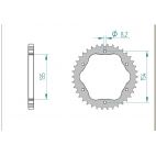 Kit chaine DID  ALU DUCATI 1199 PANIGALE  525 / S for PCD4 2012 à 2014