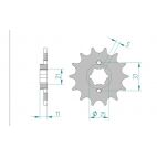 Kit chaine DID  ACIER E-TON YUKON ST 150 EXL 2003 à 2011