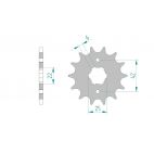 Kit chaine DID  ACIER E-TON VECTOR ST 250 VXL 2005 à 2011