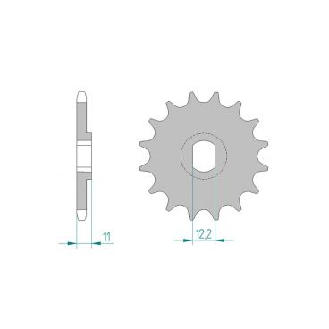 Kit chaine DID  ALU FANTIC 200 TRIAL TX350    0 à    0