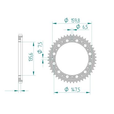 Kit chaine DID  ALU FANTIC 200 TRIAL TX350    0 à    0