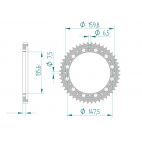 Kit chaine DID  ALU FANTIC 200 TRIAL TX350    0 à    0