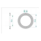 Kit chaine DID  ALU FANTIC 301 TRIAL 1986 à 1986