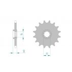 Kit chaine DID  ACIER GAS-GAS 50 ROOKIE SM 2002 à 2005