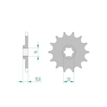 Kit chaine DID  ALU GAS-GAS 125 EC 1999 à 1999