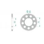 Kit chaine DID  ALU GAS-GAS 125 JT12/TX 1992 à 1999