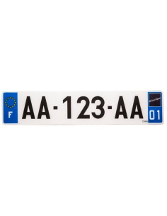 Plaques Françaises PPI 520x110 SIV Département 14 PVC + fonds blanc 10 pièces