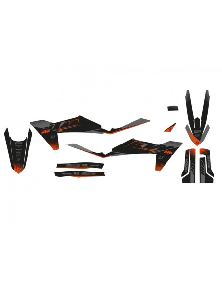 Kit déco BLACKBIRD noir mate - KTM SX/SX-F