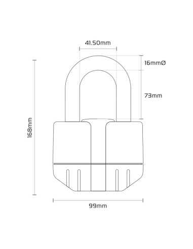 Antivol chaîne OXFORD Boss Alarm 16mm