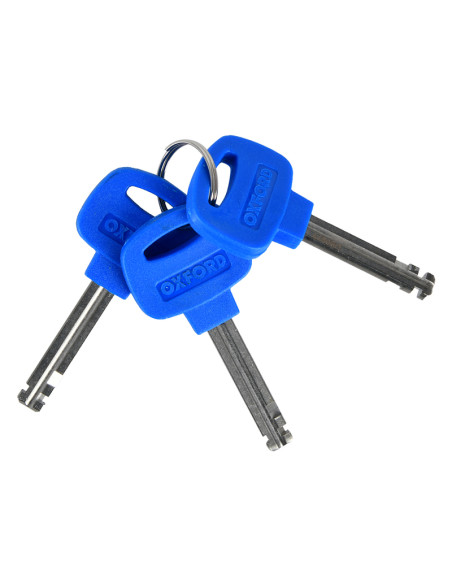 Antivol câble renforcé OXFORD Barrier bleu - 1.4mx25mm