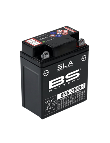 Batterie BS BATTERY SLA sans entretien activé usine - 6N6-3B/B-1