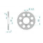 Kit chaine DID  ALU GAS-GAS 300 TXT PRO 2011 à 2013