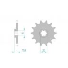 Kit chaine DID  ALU GAS-GAS 125 EC ANTIBOUE 1999 à 1999