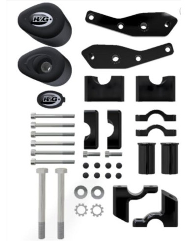 Tampons de protection R&G RACING Aero (sans perçage) - noir Ducati Supersport 950 (S)