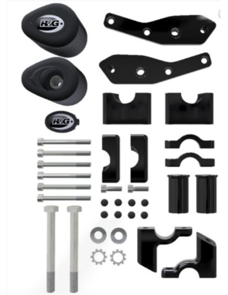 Tampons de protection R&G RACING Aero (sans perçage) - noir Ducati Supersport 950 (S)