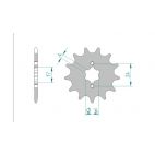 Kit chaine DID  ACIER GILERA 50 RCR 2006 à 2011