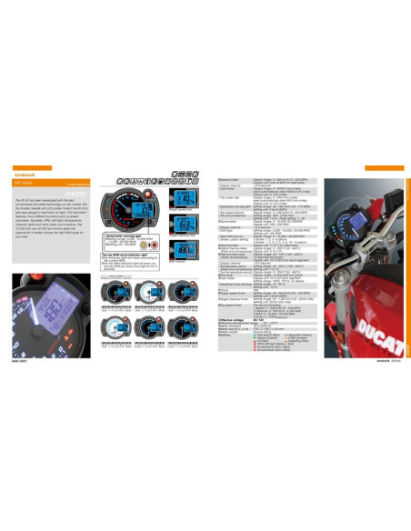 RX2NR+ Tachometer with thermometer and temp. alarm - shiftlight