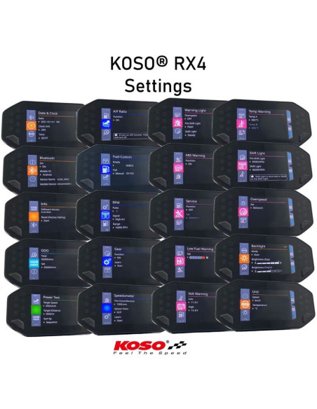 Compteur multifonction KOSO RX-4 universel