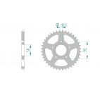 Kit chaine DID  ACIER GILERA 125 SP-01 / SP- 1988 à 1992
