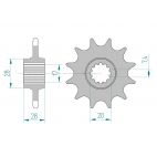 Kit chaine DID  ACIER GILERA 125 XR-1,XR-2 1988 à 1993