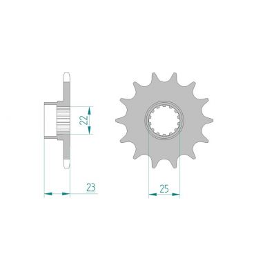 Kit chaine DID  ACIER GILERA 500 SATURNO 1990 à 1990