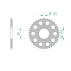 Kit chaine DID  ACIER GILERA 500 SATURNO 1990 à 1990