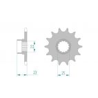 Kit chaine DID  ACIER GILERA 600 NORD WEST 1991 à 1994