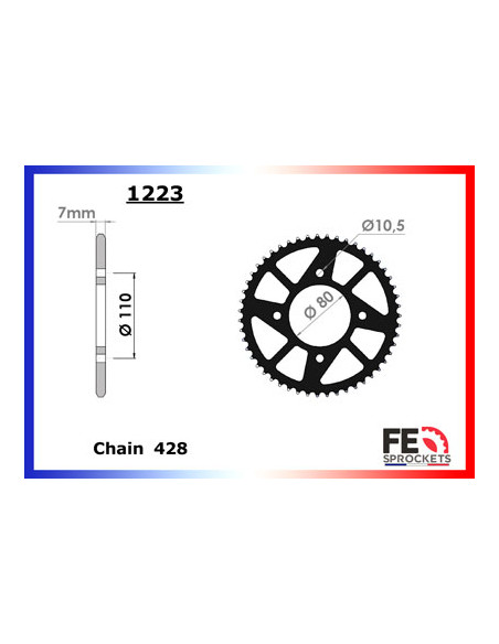 ONLINE 125.PISTA '21 14X51 RK428MXZ µ
