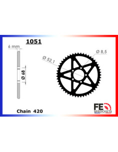 COURONNE ACIER SUR-RON ELECTRIQUE 50 420