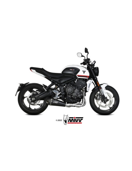 Ligne complète MIVV Delta Race Steel Black/carbone - Triumph Trident 660 Ligne complète MIVV Delta Race Steel Black/carbone - Triumph Trident 660