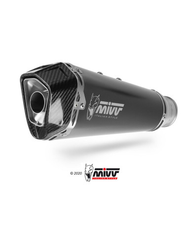 Ligne complète MIVV Delta Race Steel Black/carbone - Triumph Trident 660 Ligne complète MIVV Delta Race Steel Black/carbone - Triumph Trident 660