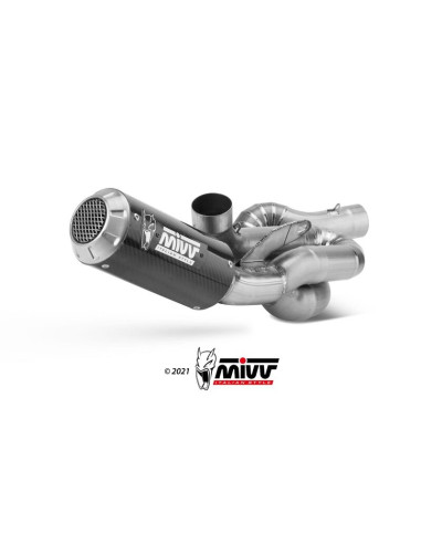 Ligne complète MIVV MK3 Evo titane/carbone - Ducati Panigale V4 Ligne complète MIVV MK3 Evo titane/carbone - Ducati Panigale V4