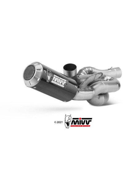 Ligne complète MIVV MK3 Evo titane/carbone - Ducati Panigale V4 Ligne complète MIVV MK3 Evo titane/carbone - Ducati Panigale V4