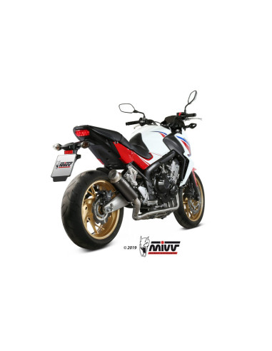 Ligne complète MIVV GP Pro acier inoxydable noir - Honda CB 650 F