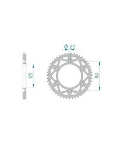 Kit chaine DID  ALU HM/HONDA CRE 450 F ANTIBOUE 2009 à 2013    2