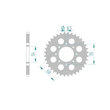 Kit chaine DID  ACIER HONDA C 50 1975 à 1980