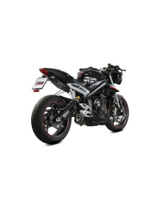 Silencieux MIVV Delta Race inox noir/carbone - Triumph Street Triple R/S/RS 2