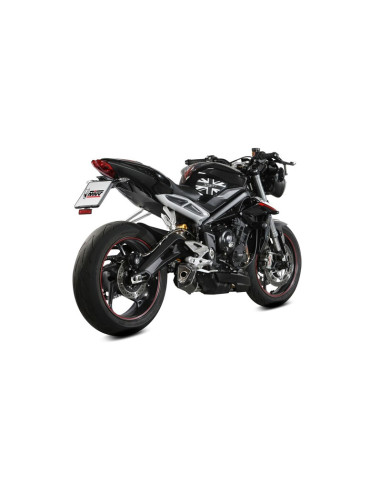 Silencieux MIVV Delta Race inox noir/carbone - Triumph Street Triple R/S/RS Silencieux MIVV Delta Race inox noir/carbone - Triumph Street Triple R/S/RS