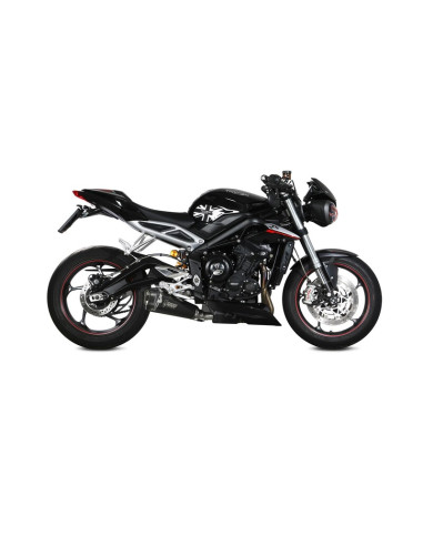 Silencieux MIVV Delta Race inox noir/carbone - Triumph Street Triple R/S/RS Silencieux MIVV Delta Race inox noir/carbone - Triumph Street Triple R/S/RS