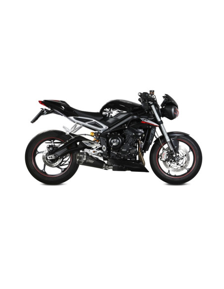Silencieux MIVV Delta Race inox noir/carbone - Triumph Street Triple R/S/RS Silencieux MIVV Delta Race inox noir/carbone - Triumph Street Triple R/S/RS